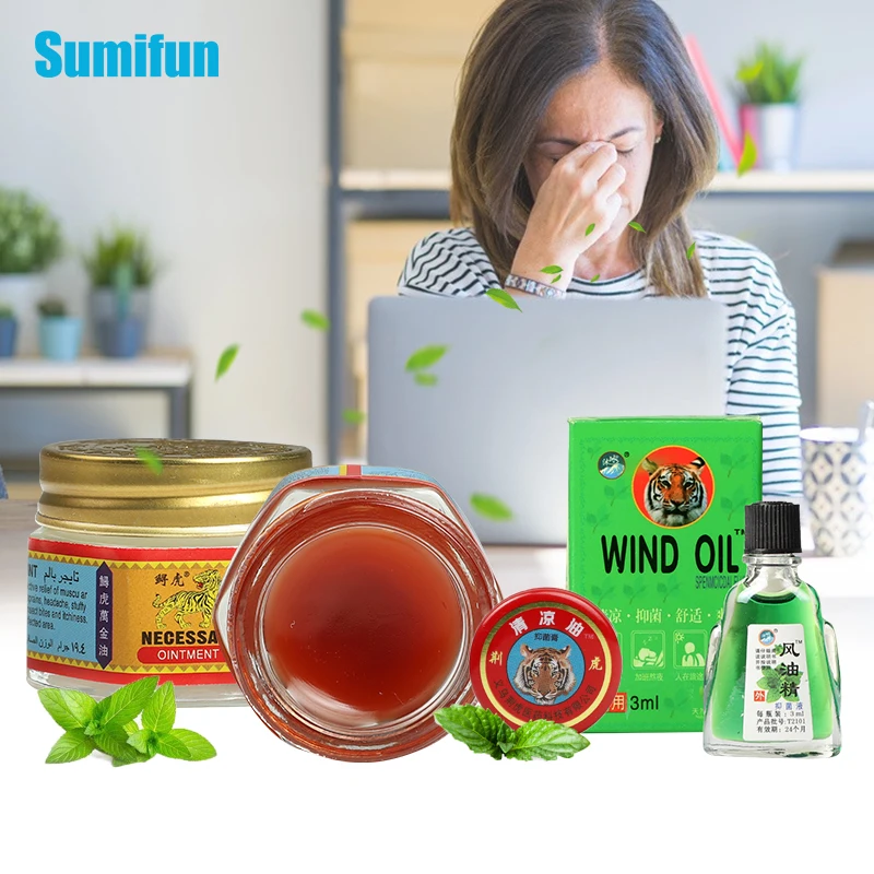 

Hot 4Types of Tiger Balm Ointment Refreshing Oil For Anti-Itching Headache Dizziness Pain Rheumatism Abdominal Pain Relief Cream