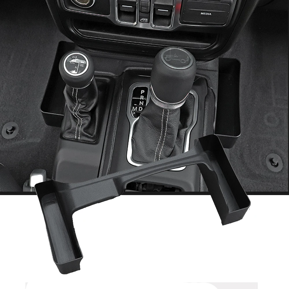 

1pc Suitable For Jeep Wrangler Gear Tray Car Central Armrest Storage Box 2018 2019 2020 2021 JL JLU Modified Auto Accessories