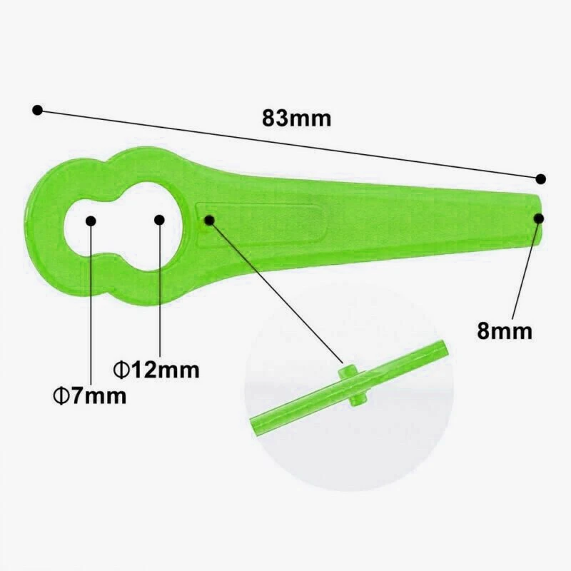 

Пластиковые лезвия 100 шт. для триммера Stihl Polycut 2-2 Polycut 3-2 FSA 45 FSA 57, лезвие для триммера для травы, пластиковое лезвие