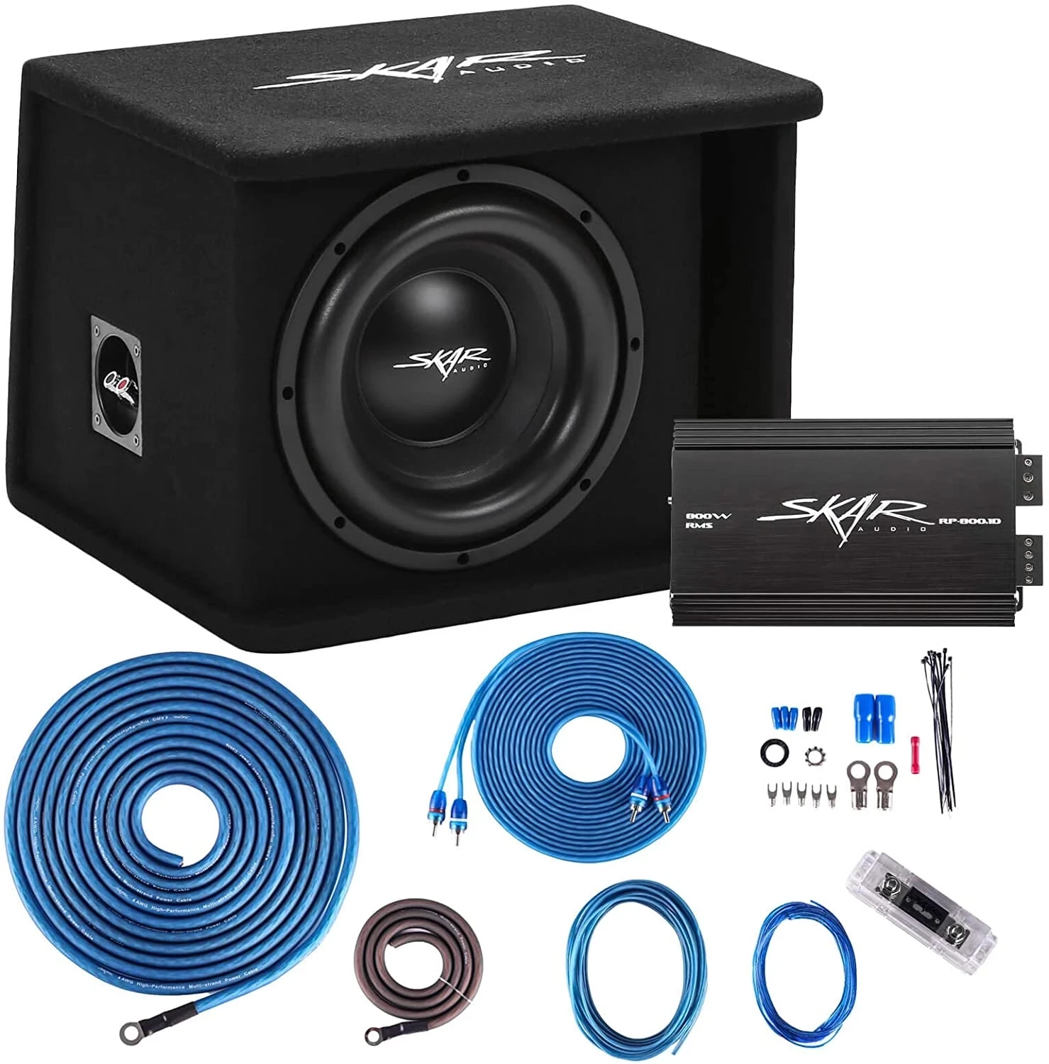 

2023 New Skar Audio Single 10" Complete 1, 200 Watt Sdr Series Subwoofer Bass Package Loaded Enclosure Metal decorative