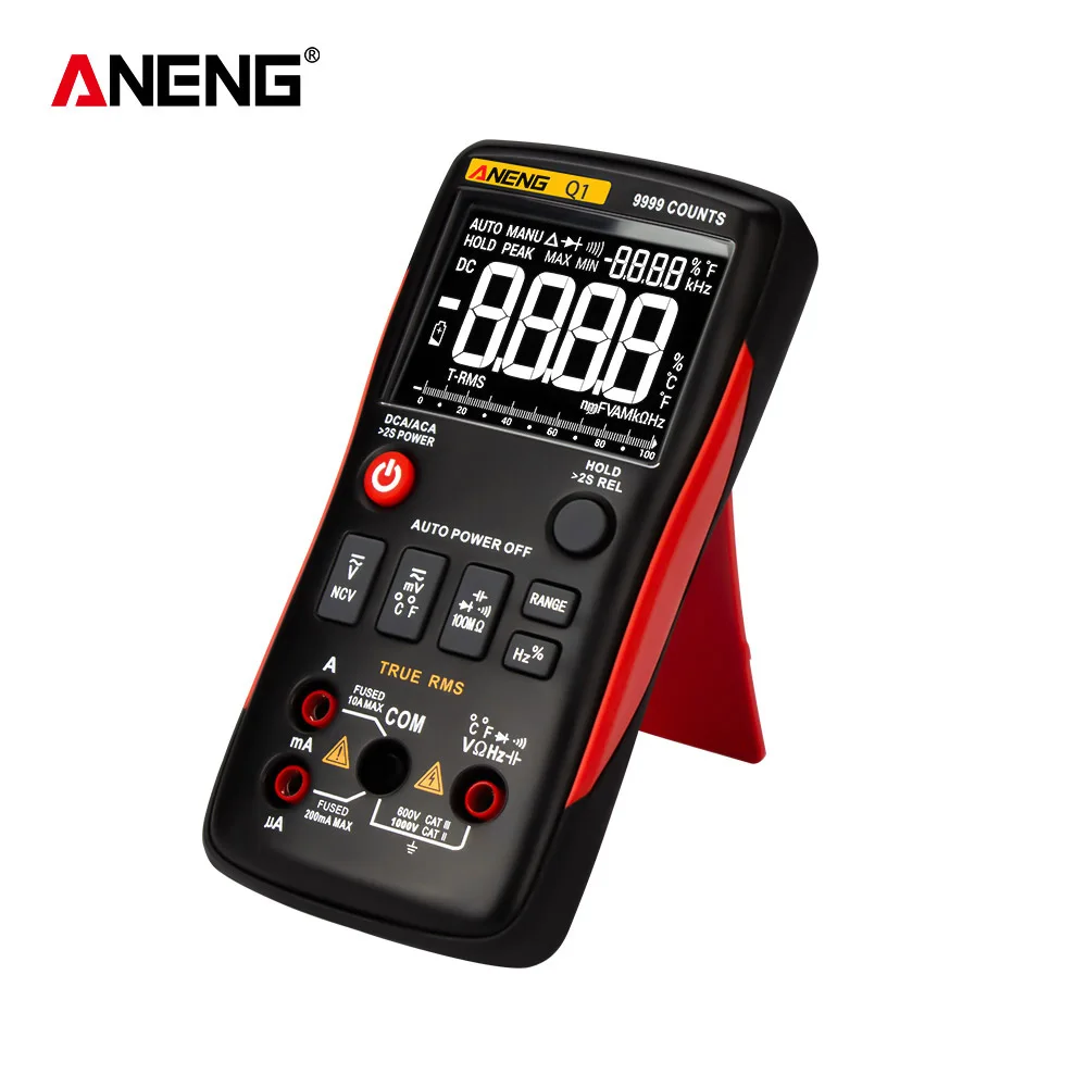Цифровой мультиметр ANENG Q1 интеллектуальный 9999 Аналоговый тестер реальное