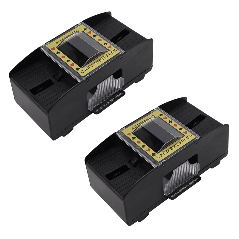 

2X Casino Robot Automatic Poker Card Shuffler Playing Shuffling Machine Gift Funny Family Game Club Accessory