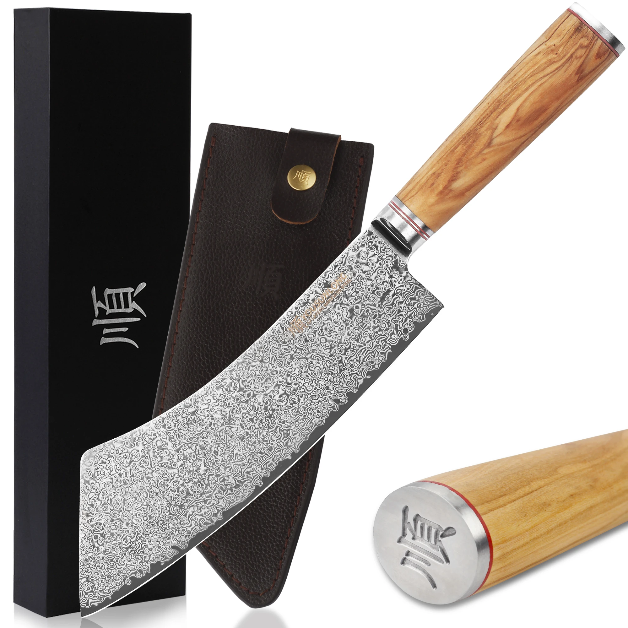 YOUSUNLONG Cleaver Hybrid Knife 9 Inch (22.86cm) Butcher's k