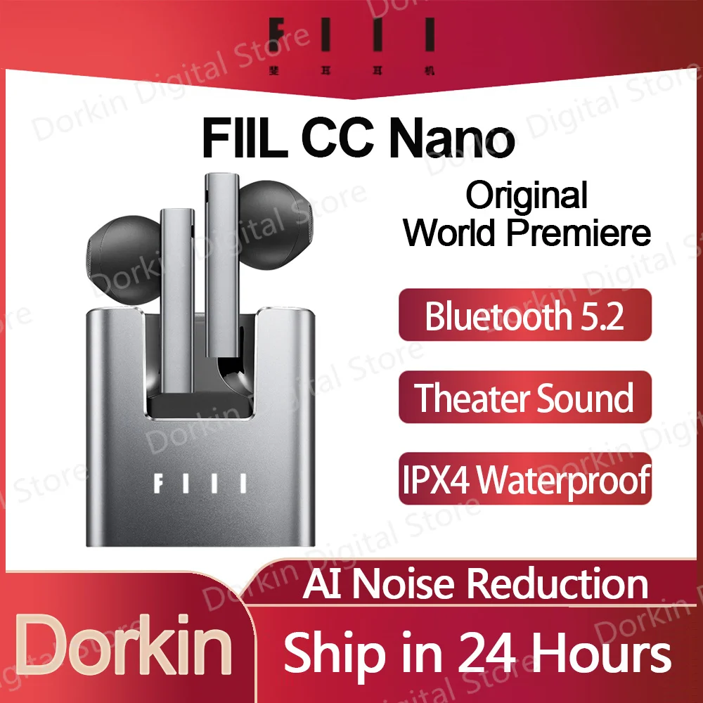 

Оригинальные беспроводные наушники FIIL CC Nano TWS, Bluetooth 5,2, IPX4, водонепроницаемые наушники с шумоподавлением и ИИ, с длительным сроком службы бат...