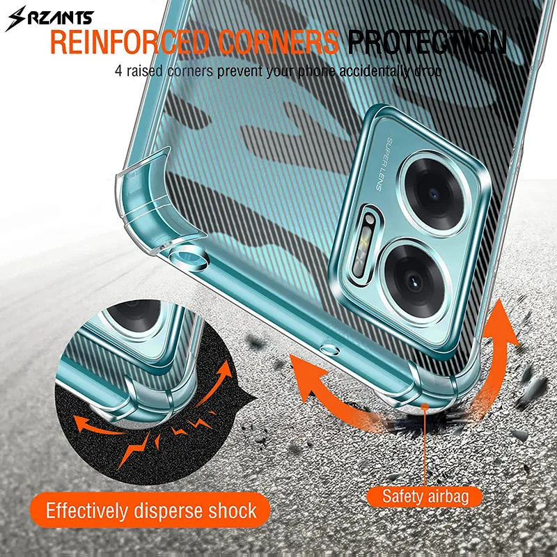 

Case For Xiaomi Redmi 10 5G Note 11E 5G Rzants Back Cover Full Protection Military Camouflage Slim Thin Shell