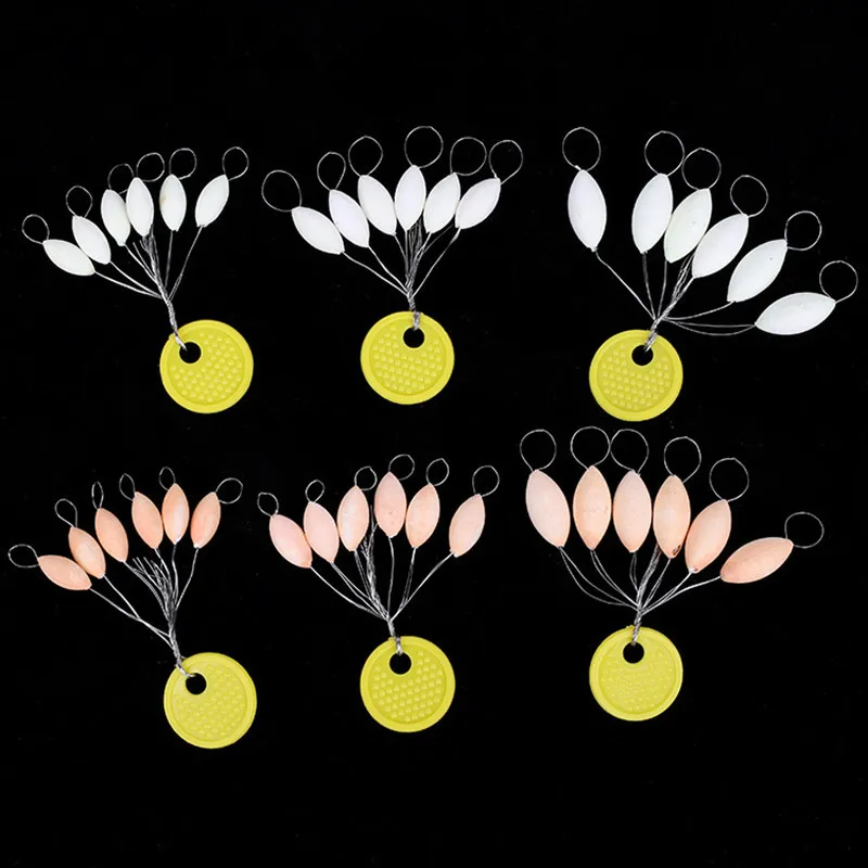 50pack/lot (300pcs) Luminous Fishing Float Mini Oval Seven-star Float Beans 11mm/13mm/15mm  Carp Fishing Tackle Accessory  A423