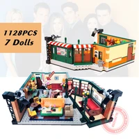1128pcs american tv series drama central classic perk cafe friends big model city bang building block bricks toy gift kid