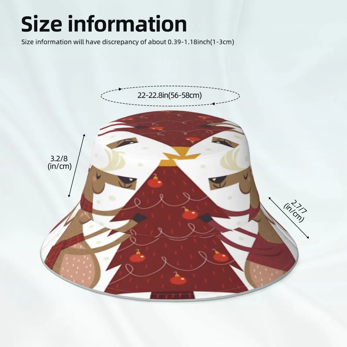 Винтажная рождественская елка и олень Светоотражающая панама