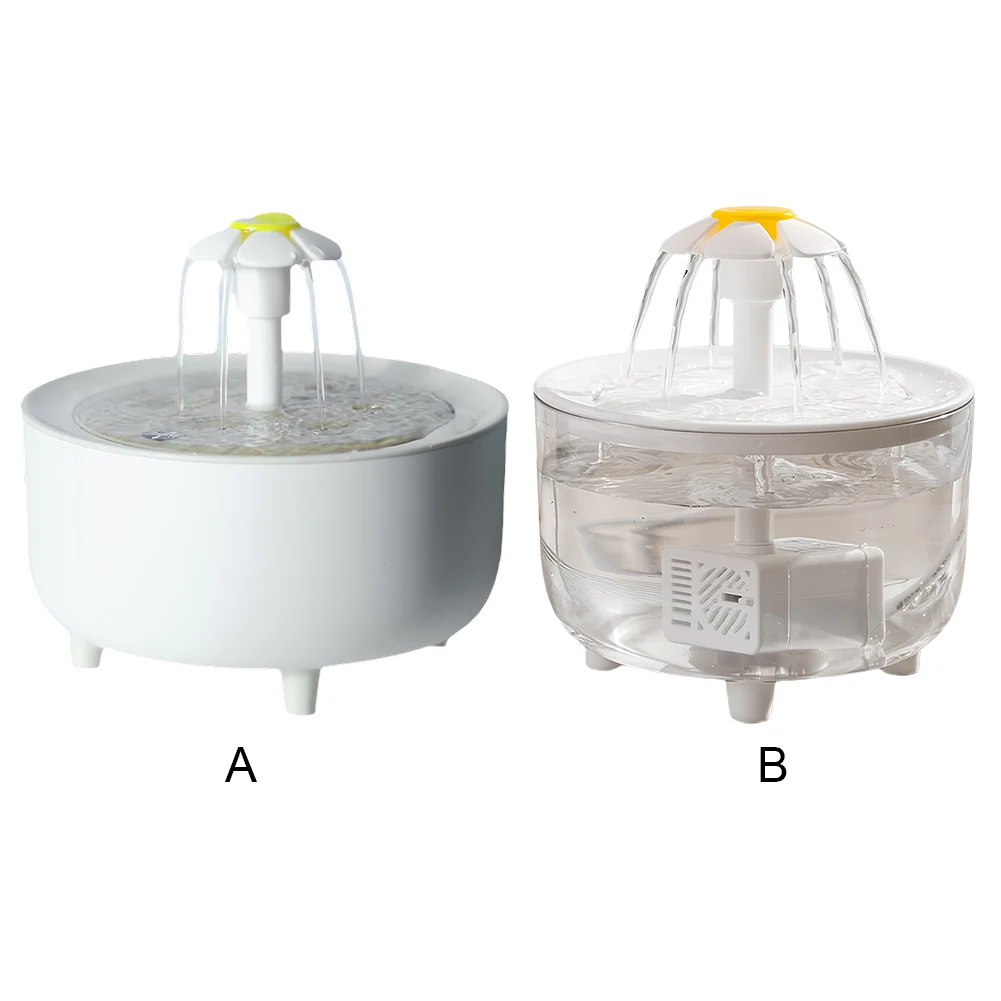 Поилка для домашних животных Прозрачная с фильтром 1200 мл USB