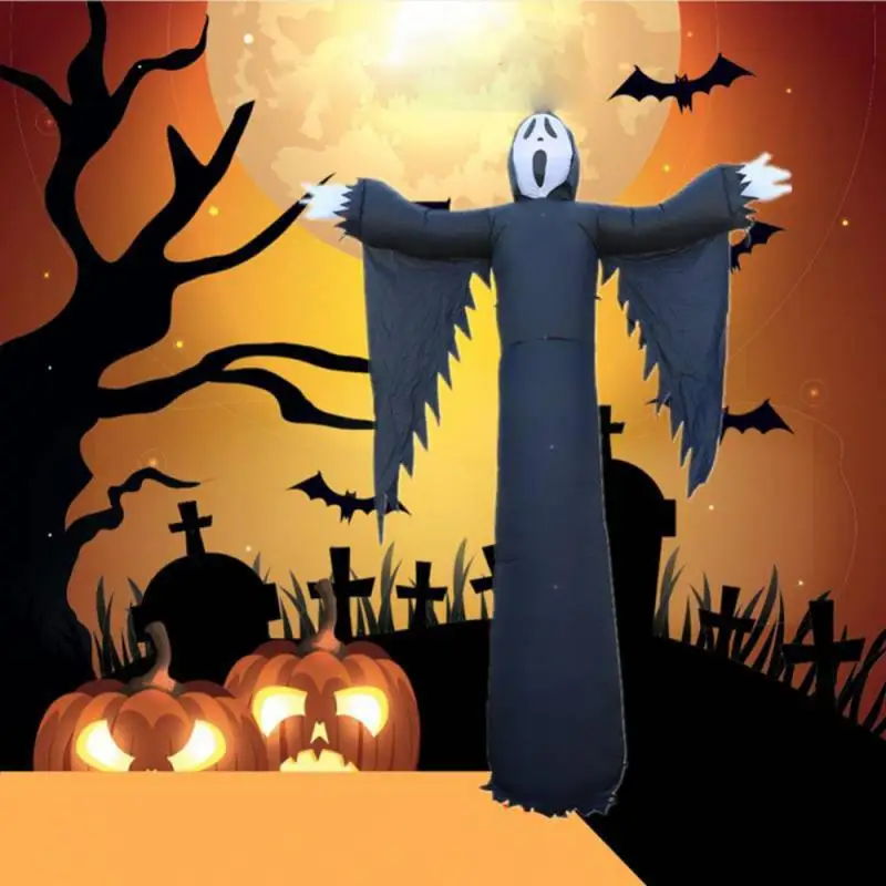 

12 FT Halloween Inflatables Decoration Outdoor Blow Up Grim Reaper Ghost with Scythe LED Lights Yard Garden Lawn Home Party Toy