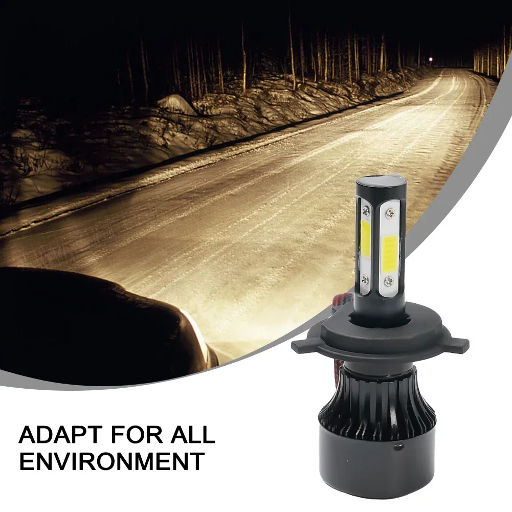 2 шт. автомобильные светодиодные фары H4 HB2 9003 противоударные водонепроницаемые 2500