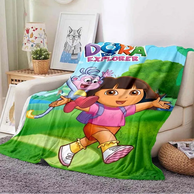 D-Dora the Explorer Adventure мультяшное одеяло чехол на диван мягкое пушистое Фланелевое