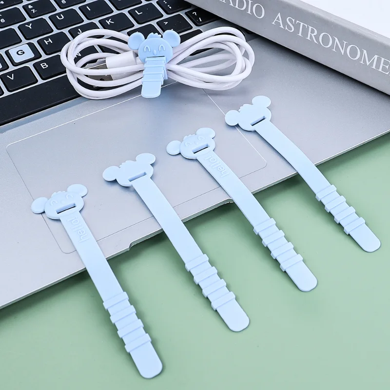 10PCS Mobile Phone Cables Charger Cord Organizer Earphone Wire Clip Management Line Storge Holder Clips Data Cable Winder Straps