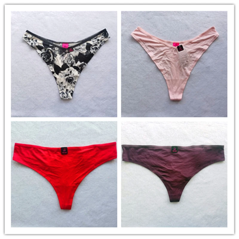

4pcs/Set Thong Panties Sexy Lingerie Bragas Y Tangas Underwear Women Cotton Thong Femme G-strings Thongs Lenceria Sensual Mujer