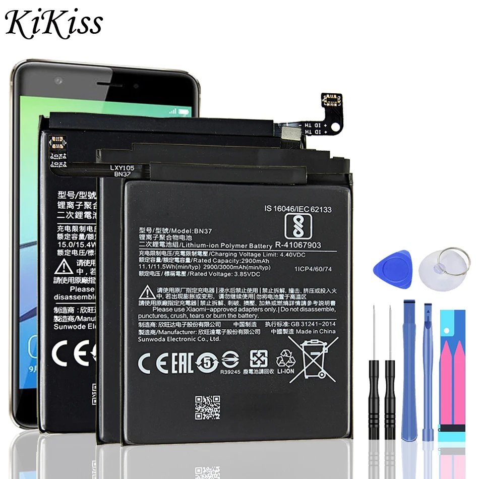 

Battery For Xiaomi Redmi Red mi Note 2 3 3S 3X 4 4X Pro 4X 5 5A Plus 6 6A 7 8 8T 9 9S K20 K30/BN30 BN31 BN34 BN35 BN44 BN37 BN48