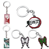 anime fashion jewelry demon slayer kimetsu no yaiba cartoon kamado tanjirou necklace keychain pendant wholesale