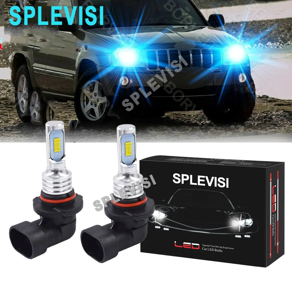 

9006 Low Beam LED Headlights Ice blue For Ford Explorer 2002-2005 Expedition 2003-2006 Jeep Commander 06-2010 Cherokee 1999-2010