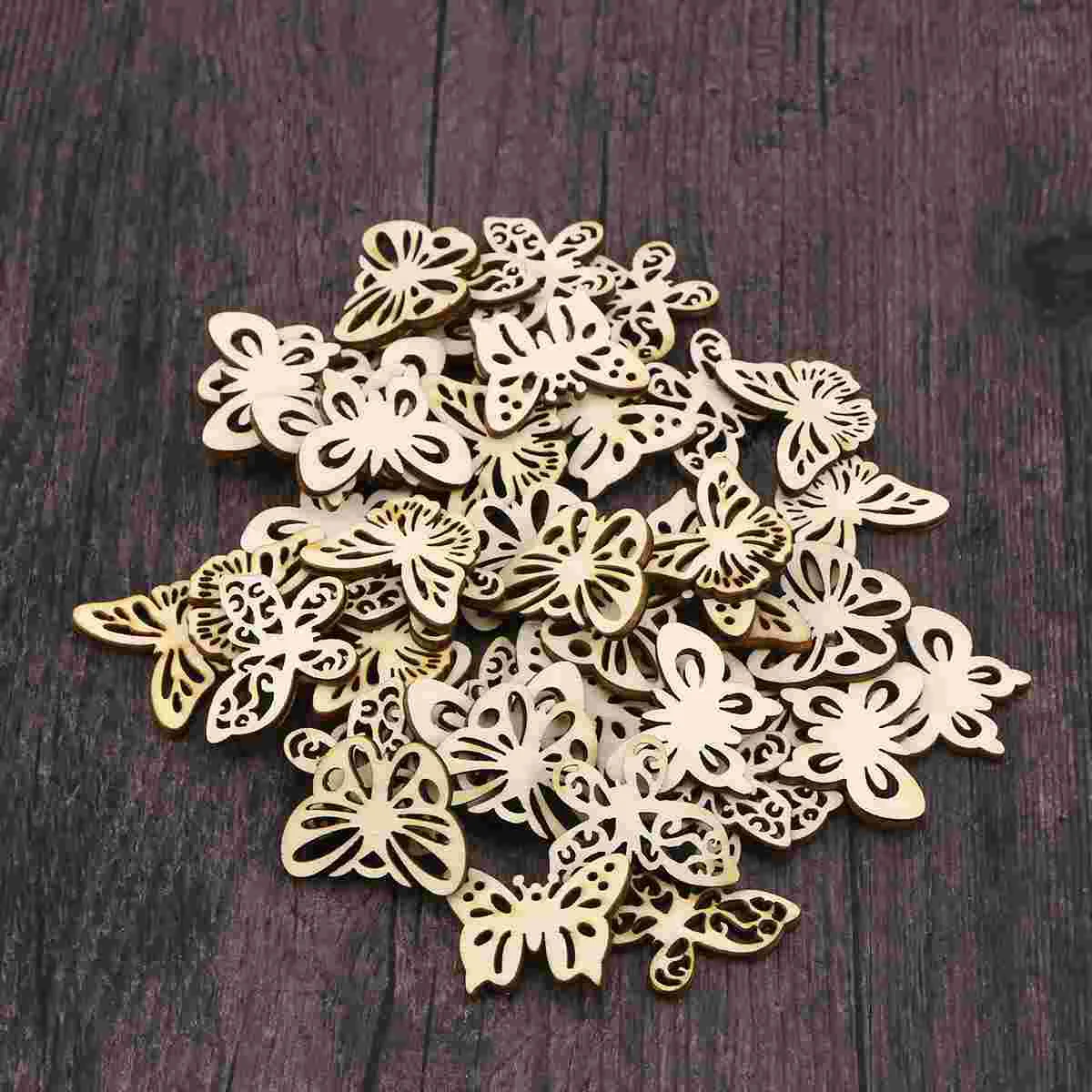 

100 Pieces Hollow out Shape Cartoon Cutouts Craft Embellishments Ornament for DIY