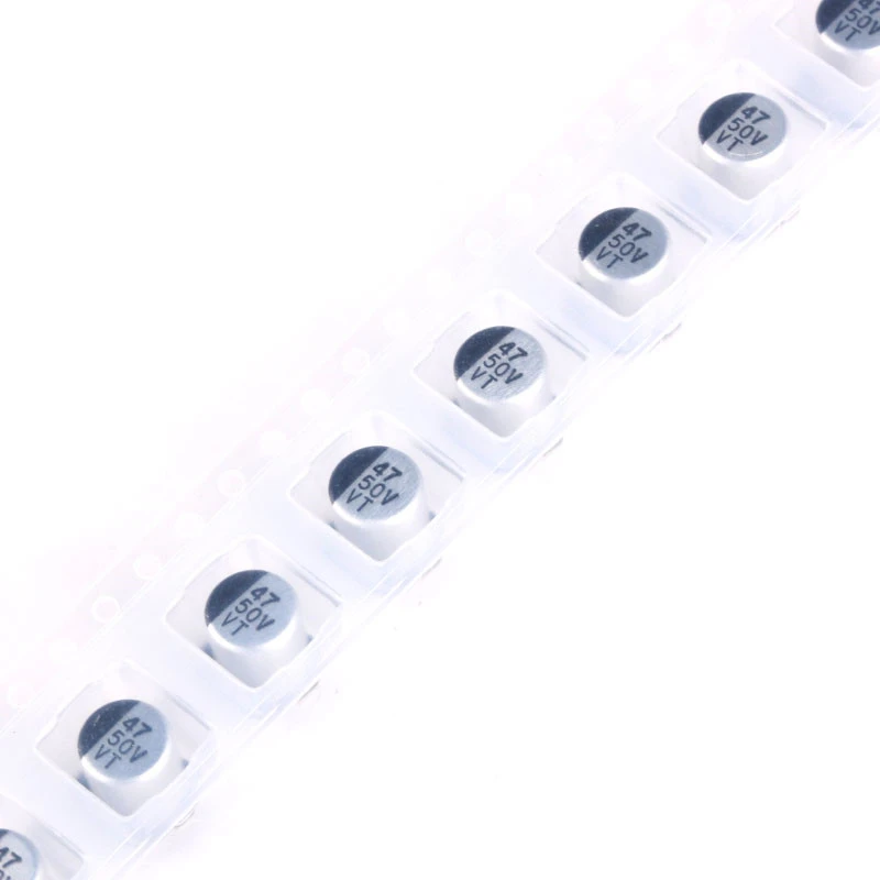 

50 pcs 50V 47UF SMD Aluminum Electrolytic Capacitors 6.3*7.7MM Capacitance