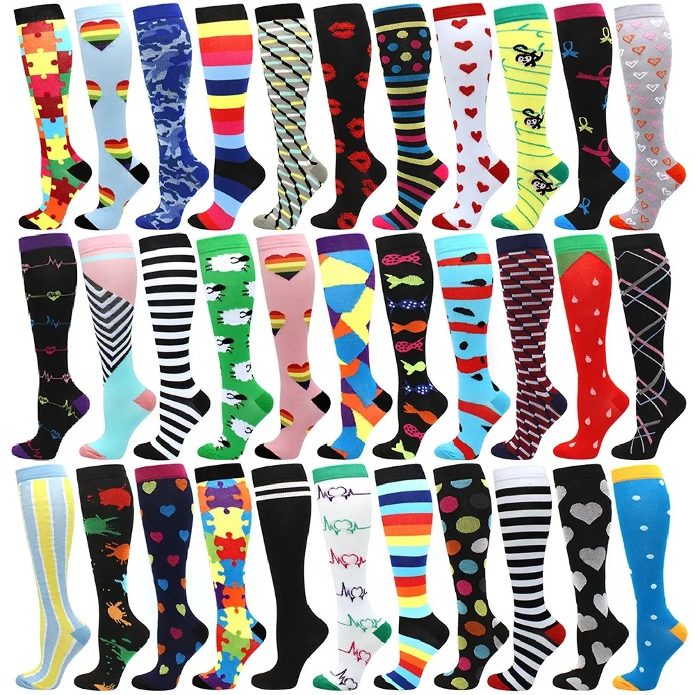 Drop Shipping Compression Stocking Nurse Medical Compression Sock ONE Pair Medical Compression Stocking Cycling Sock Men