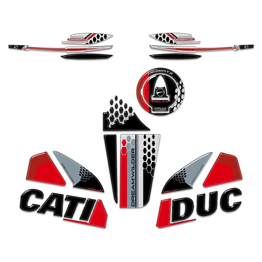 Для DESERT X RALLY 2024 DesertX Rally мотоцикл 3D наклейка из эпоксидной смолы защитный комплект
