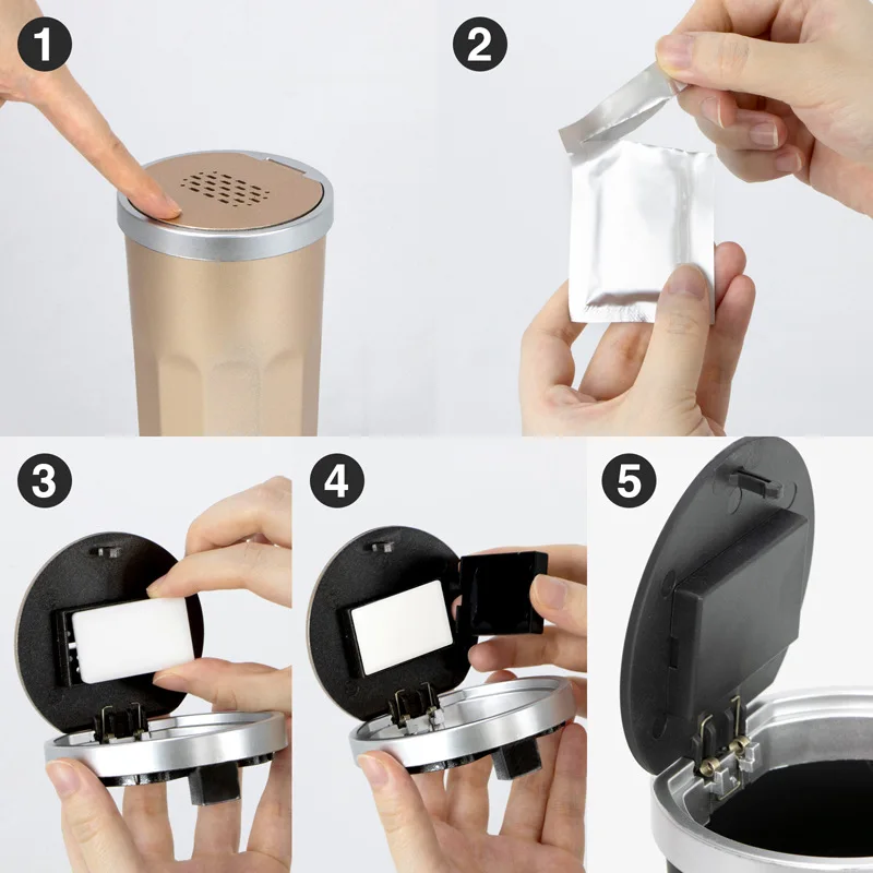 Универсальный автомобильный мусорный бак круглая мини-автоматическая корзина