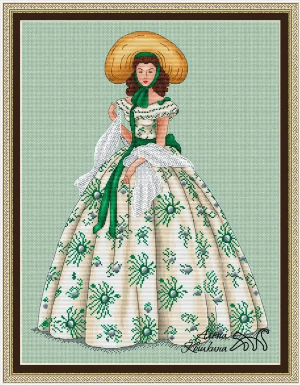 

Top Selling Beauty 43-54 Embroidery DIY 14CT Unprinted Arts Cross stitch kits Set Cross-Stitching Home Decor