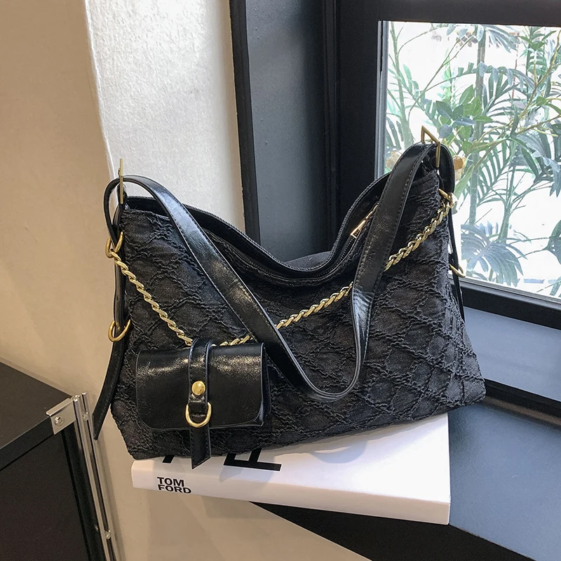 Сумка-тоут женская холщовая в клетку модный саквояж на плечо с принтом