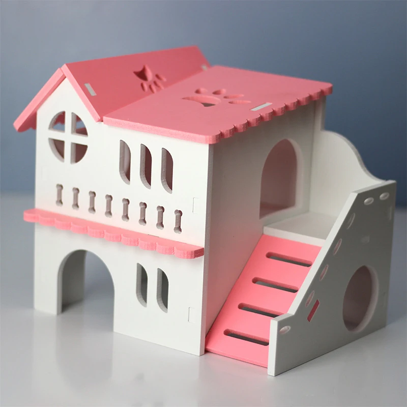 

1/2 Layer Hamster Villa Plastic Luxury Cage Small Pet House Toy Hideout Hut Toy Hamster Playhouse with Ladder