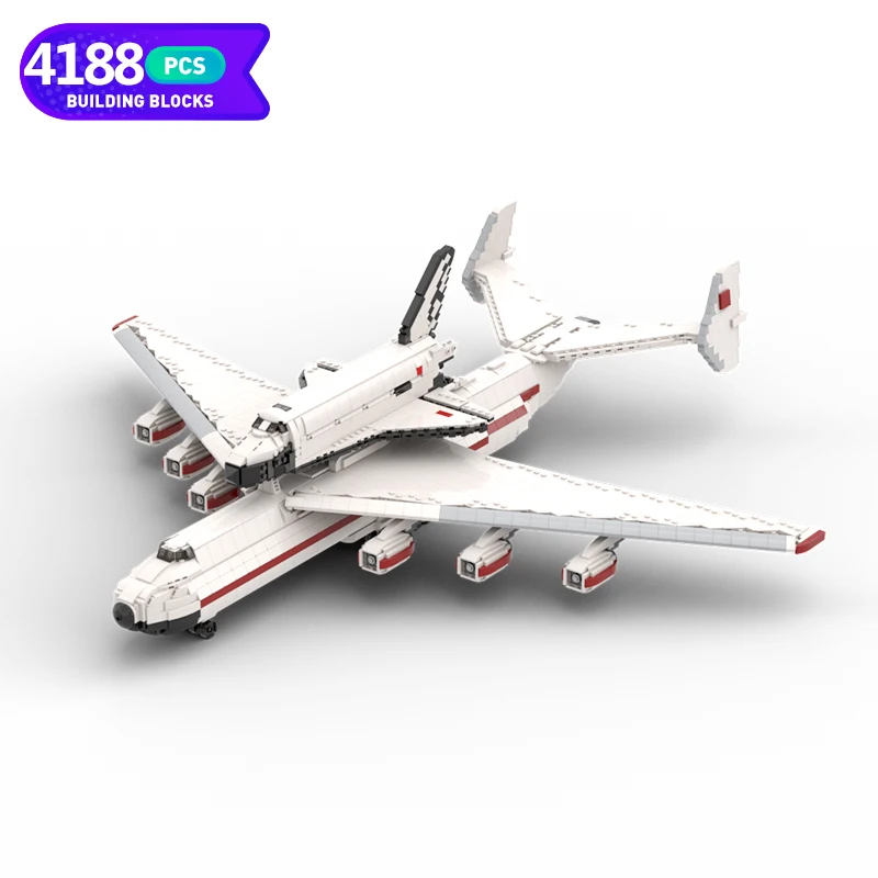 

Строительные блоки Moc Space Antonoed-225, конструктор для сборки самолета, Космический реактивный развивающий креативный подарок