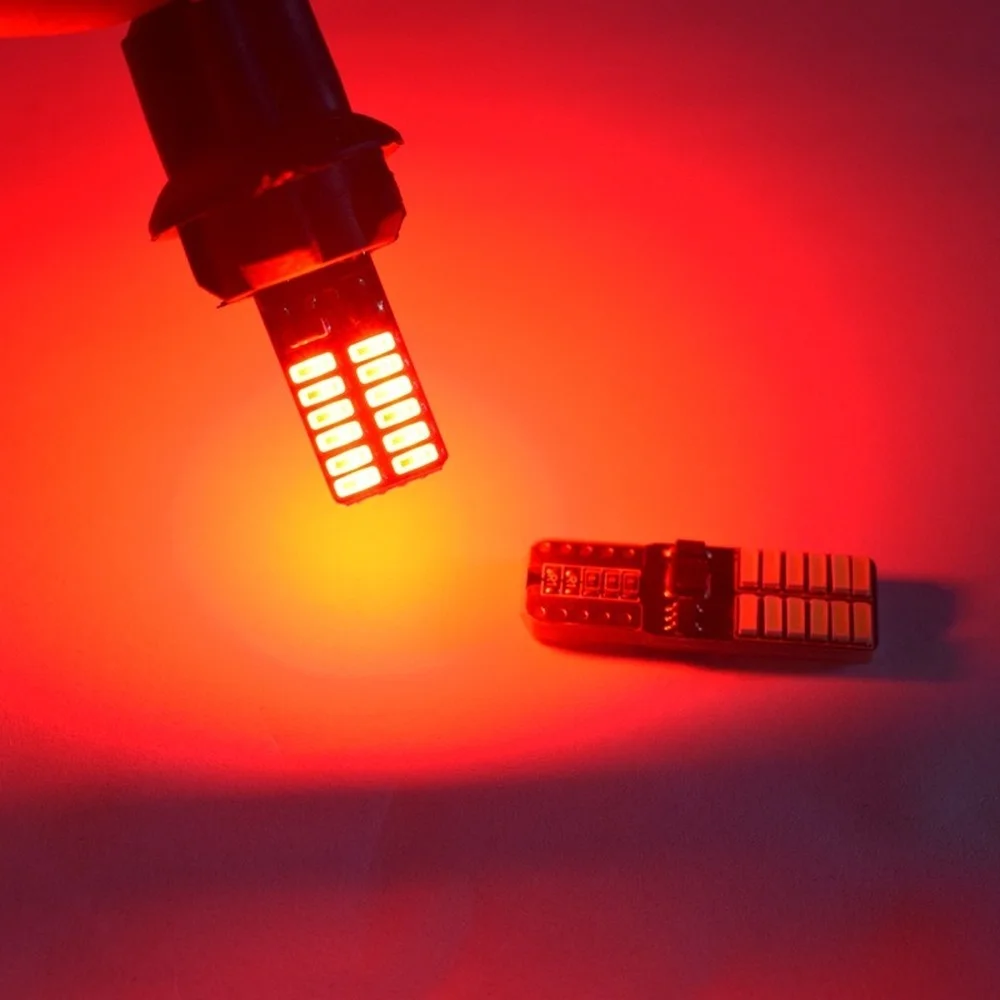 10 шт. широкая лампа декодирования T10 Автомобильная светодиодный ная 4014 24smd CANbus 5 Вт