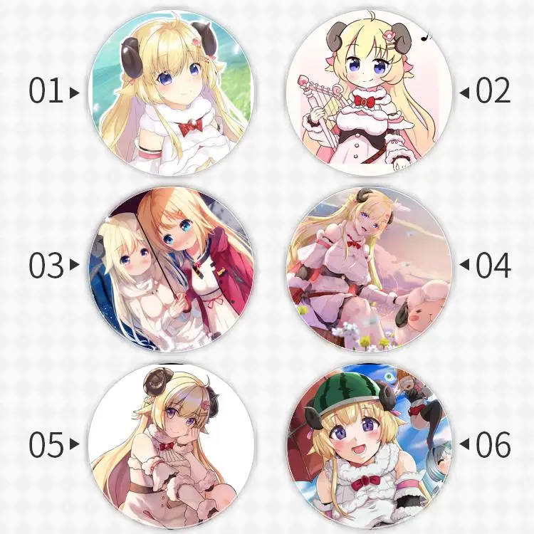 Watame Ch значок брошь Vtuber виртуальный юстибер якорь периферийные бриллианты аниме