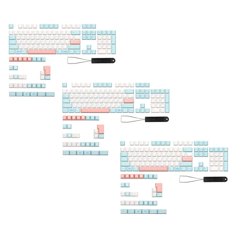 

594A симпатичные цветные колпачки для клавиш Cherry Profile 135 клавиши для MX Switch GK61/ 64/ 68/87/104/108 сублимационный японский/английский/Корейский