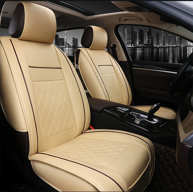 Black Leather Car seat covers For volvo xc90 s60 v40 c30 s80 s40 v50 v60 v70 xc40 V90 chery tiggo 8 7 pro accessories |
