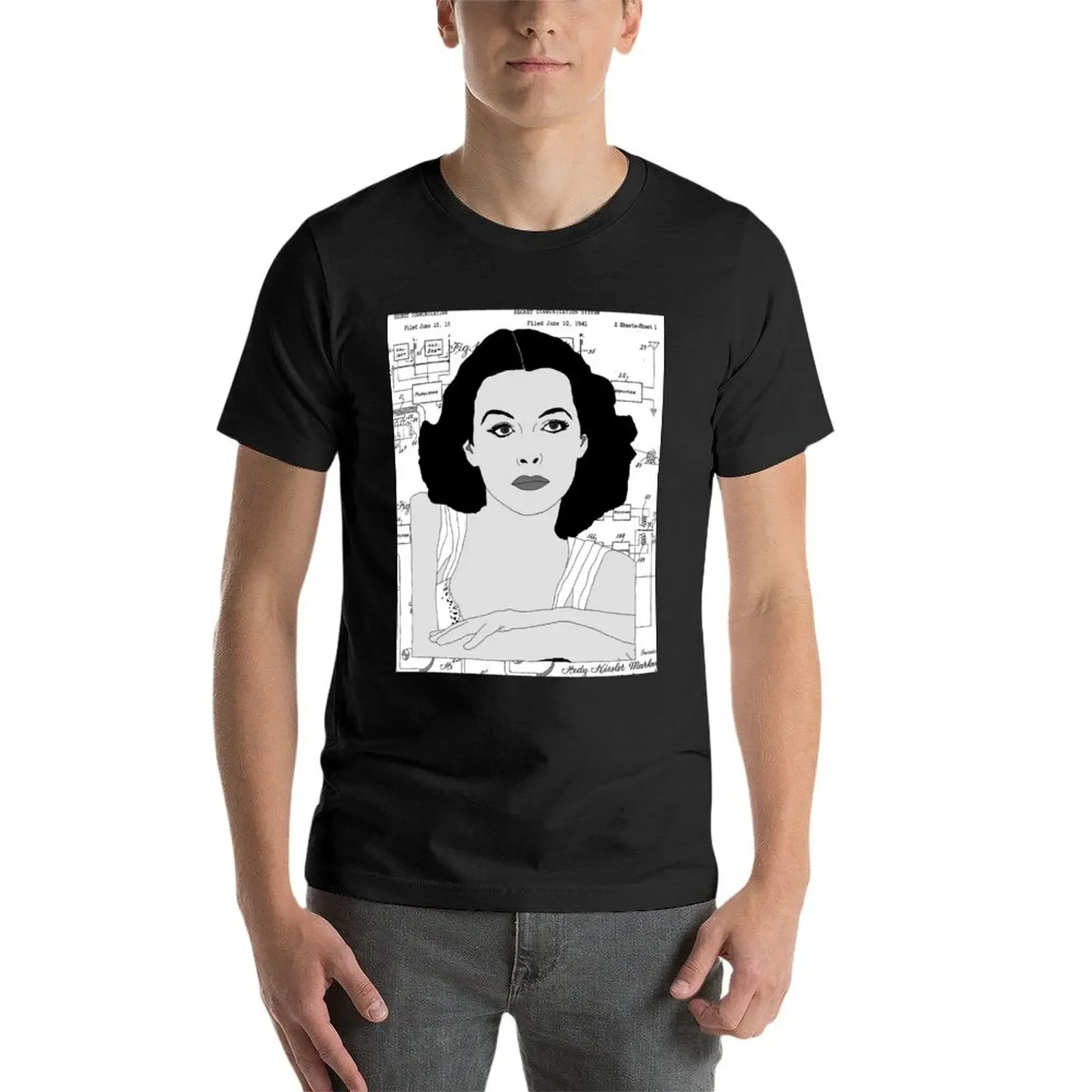 Футболка Hedy Lamarr простая спортивная футболка для фанатов винтажная рубашка в