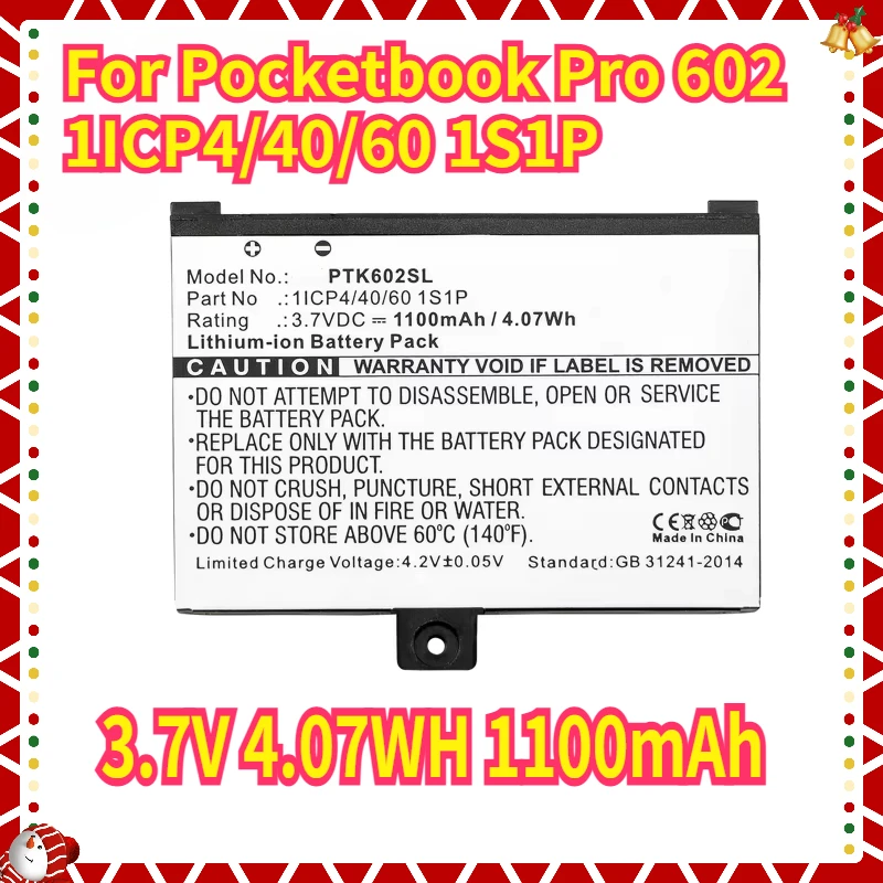 3 7 В 4 07 Втч 1100 мАч PTK602SL подходит для Pocketbook Pro 602 1ICP4/40/60 1S1P аккумулятор мобильного