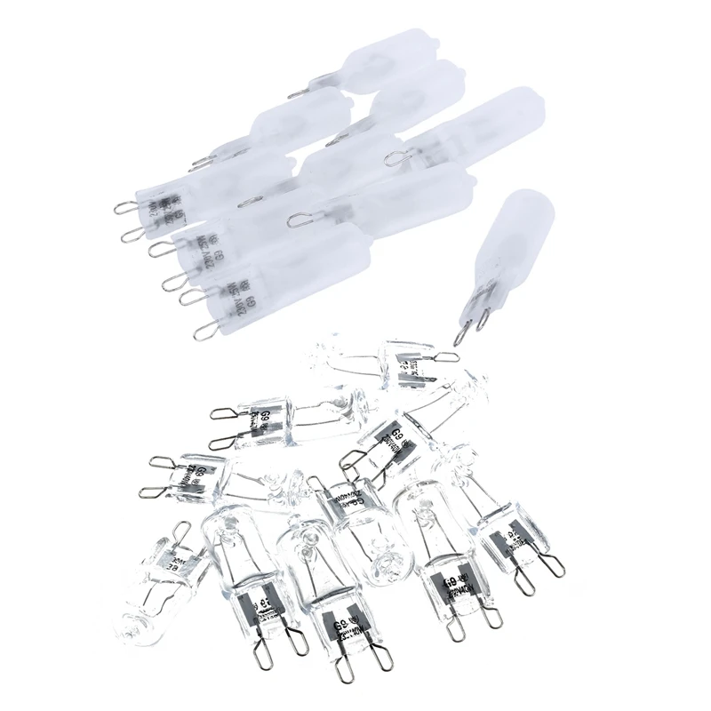 

10 Pcs G9 Halogen Light Lamp Bulb Lighting Warm White - 10 Pcs 25W & 10 Pcs 40W