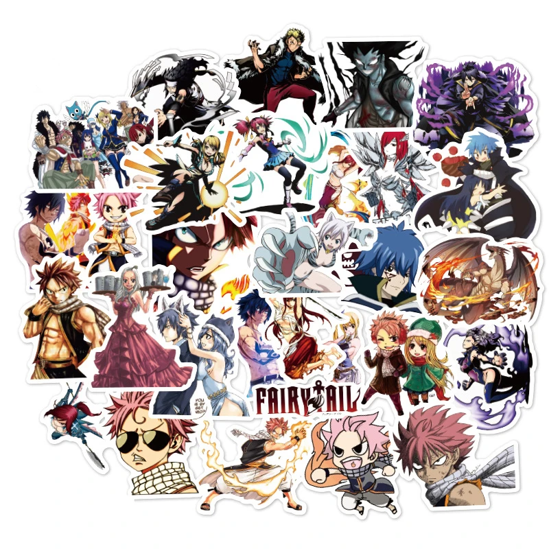 

Cartoon Anime Kawaii FAIRY TAIL Stickers for Laptop Suitcase Stationery Waterproof Decals Album Graffiti Kids Toys Gifts