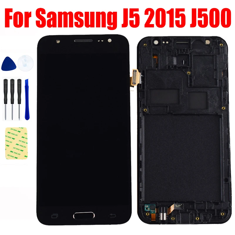 ЖК-дисплей для Samsung J5 2015, дигитайзер J500F, J500, J500FN, J500M, ЖК-панель, матричный модуль, сенсорный экран, дигитайзер в сборе, рамка