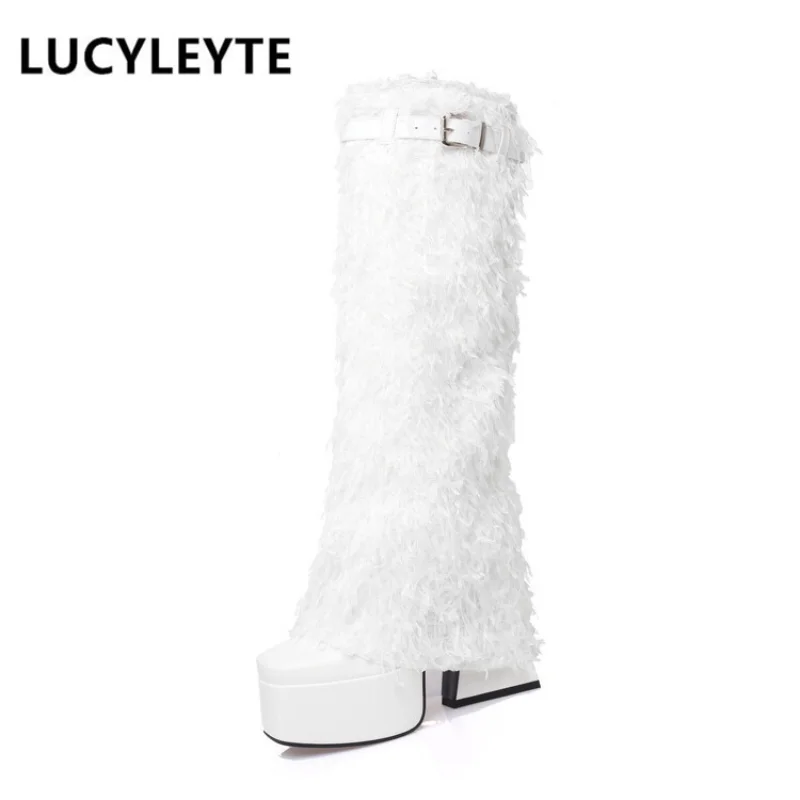 

Новинка Осень-зима 2022 женский ремень в европейском и американском стиле в стиле панк с пряжкой сексуальные Страусиные волосы на высоком каб...