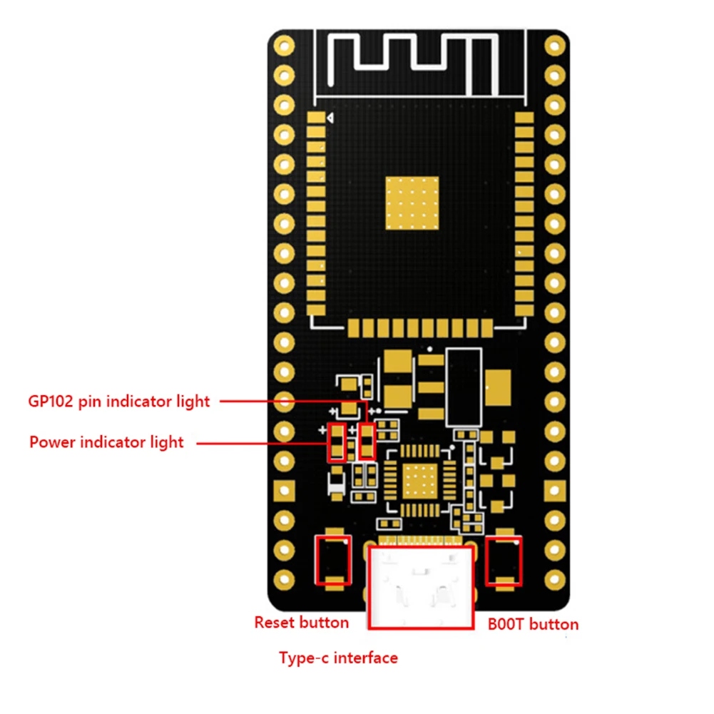 Плата разработки ESP32 Type-C CP2102 38-контактный модуль WIFI Bluetooth со сверхнизким