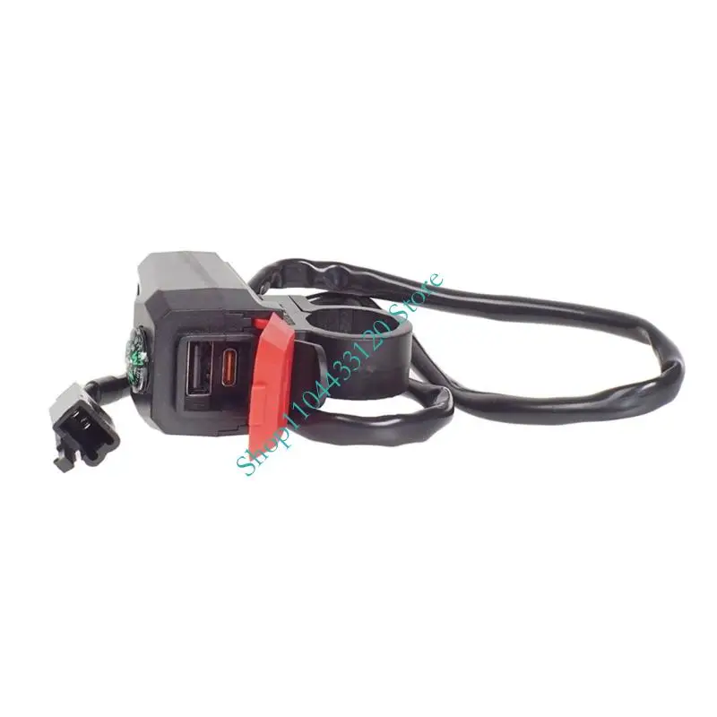 Фото Компактные зарядные устройства для мотоциклов 5V3A с двойными USB-портами. Водонепроницаемый дизайн и направление. Крепление для №5