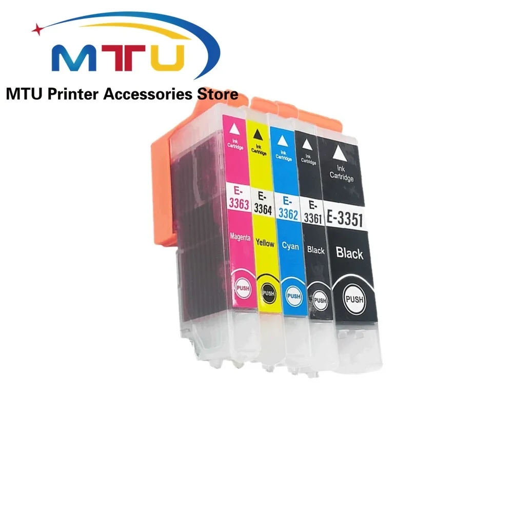 5 шт. 1 комплект 33XL T3351 T3361 чернильный картридж для Epson зеркальной идентификации