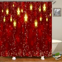 fantasy color star print shower curtain colorful art pattern polyester waterproof fabric bathroom bath curtains with hooks decor
