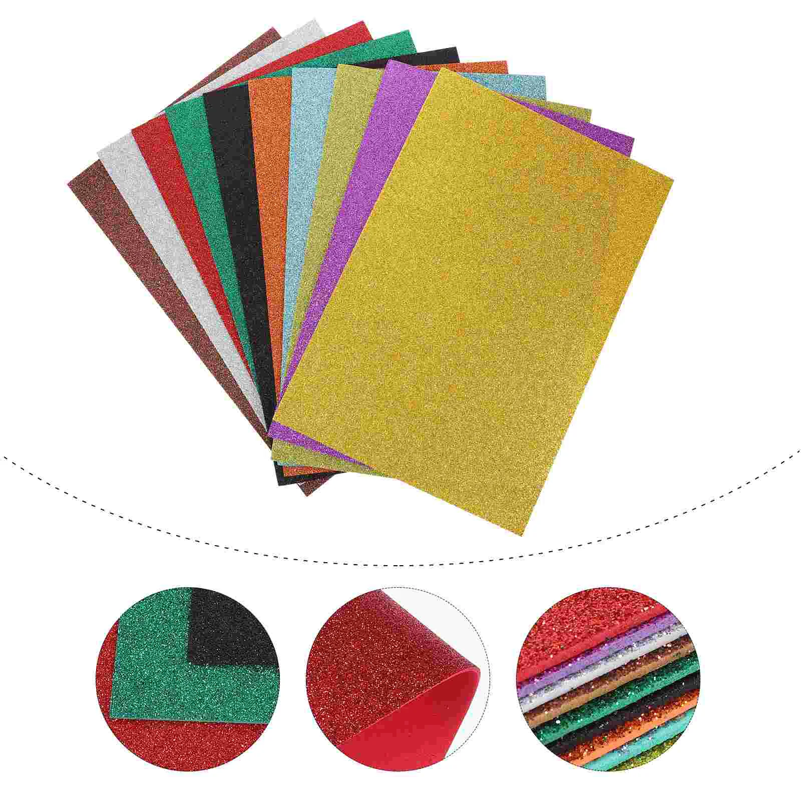 

Papersponge Craft Sheets Eva Bulk Glitter Crafts Colored Thinart Squares Multicolorcolor Thick