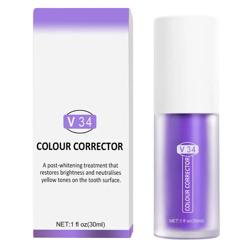 

V34 Teeth Whitening Mousse Colour Corrector Teeth Effectively Remove Yellow Plaque Smoke Stain Dental Cleaning Fresh Breath 2023
