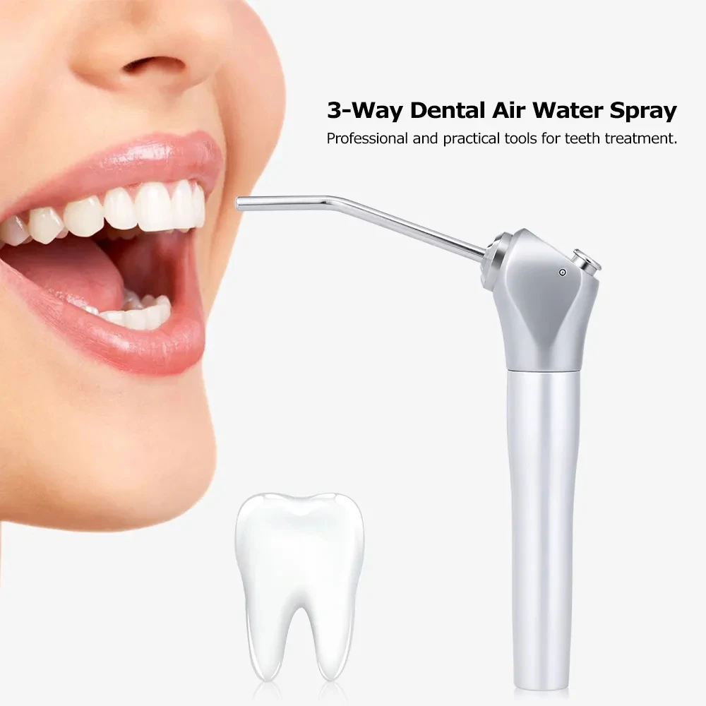 

Dental 3 Triple Way Syringe Handpiece + 2 Nozzles Tips Tubes 1 Set Air Water Spray Gun Teeth Whitening Cleaning Equipment Tools