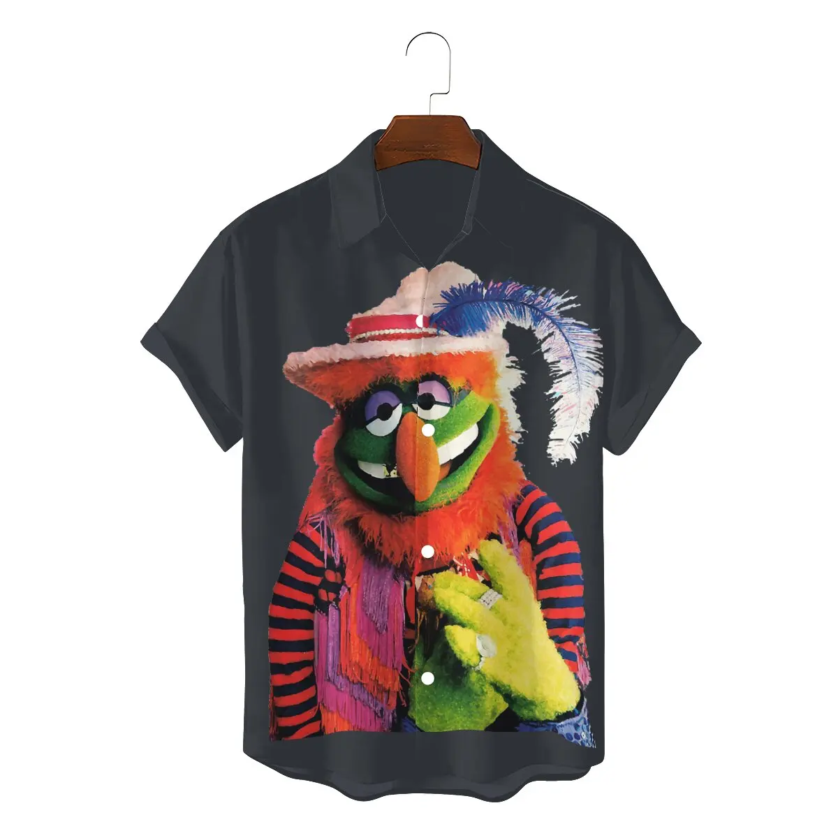 

Рубашка Dr Teeth And The Electric Mayhem мультяшная мужская, модная популярная рубашка в стиле рок-дома, 3D майка в стиле Харадзюку, уличная одежда