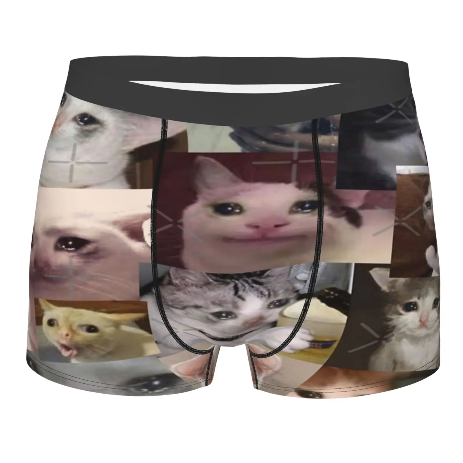 

Crying Cat Memes 905 Boxer Briefs For Women Boxer Sexy Hombre Man Boys Girls Polyester Bulk Sexy Underwear Sexy Mens Underwear