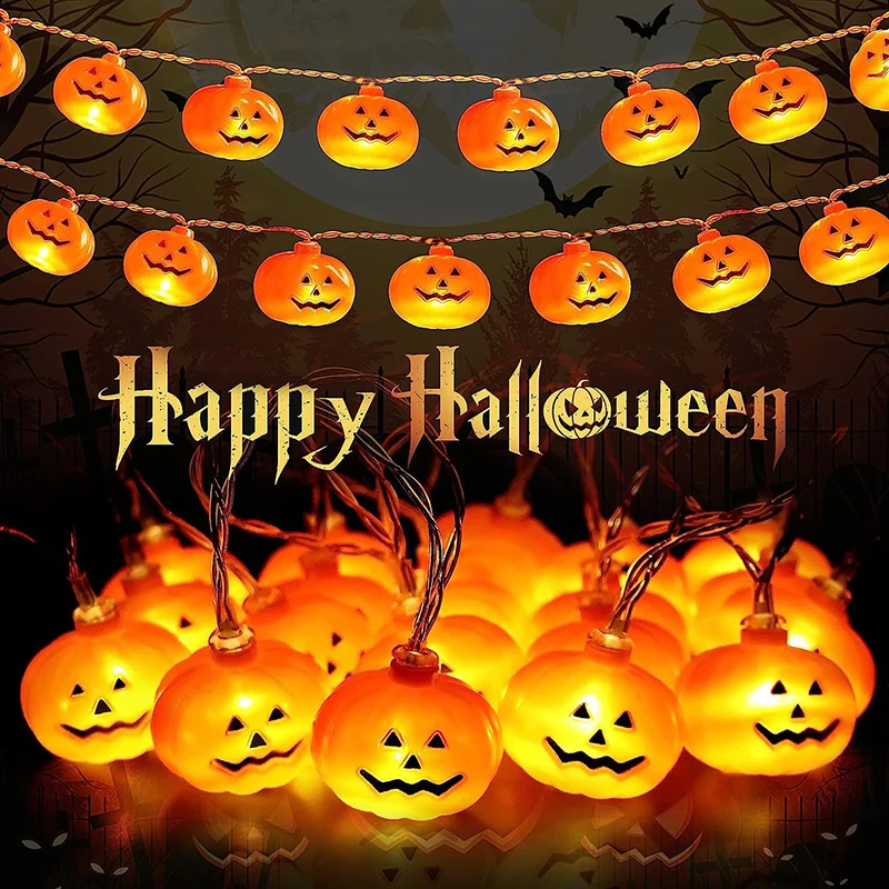 

Halloween Led Light String Bat Party Pumkin Skull Horror Ghost Festival Party Decor For Home Happy Halloween Party Decoration